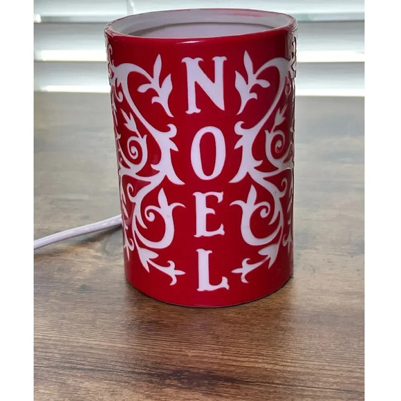 Authentic Scentsy NOEL Red/White Plug-in Wall Candle Warmer - Picture 1 of 13